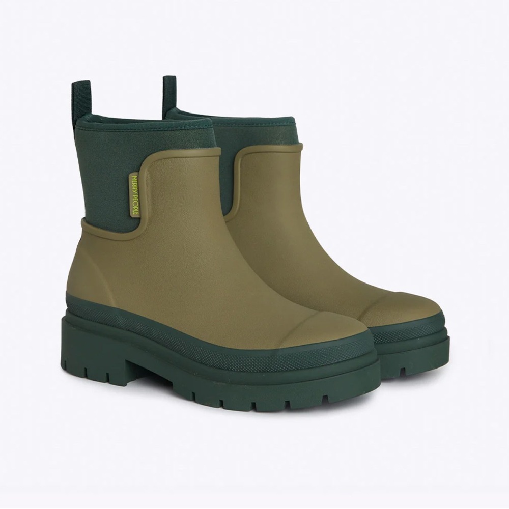 Merry People Green Ankle Rain Boots